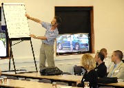 Willy Burgess leads discussion session